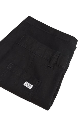 Bermuda slim-fit coton - Noir