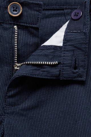 Bermuda en coton à rayures - Bleu marine