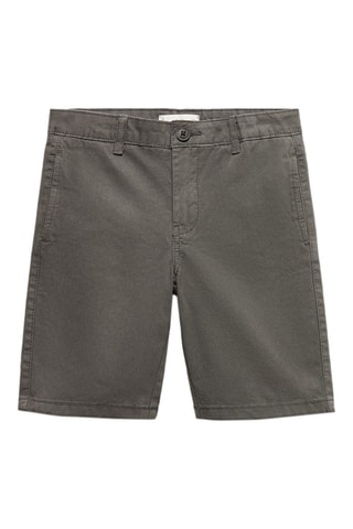 Bermuda slim-fit chino coton - Anthracite