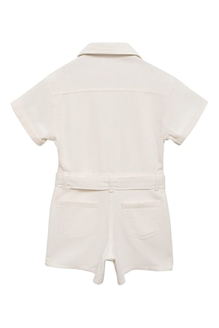 Combinaison jean ceinture - Blanc