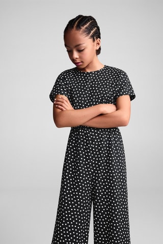 Combinaison à pois - Noir