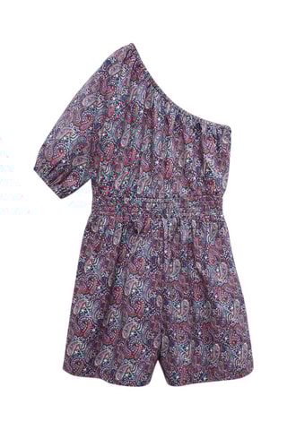 Combinaison asymétrique en imprimé cachemire - Bleu marine