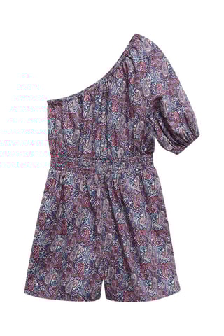 Combinaison asymétrique en imprimé cachemire - Bleu marine