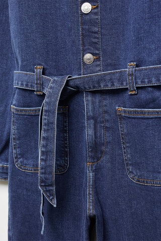 Combinaison jean boutons - Bleu