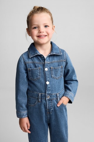 Combinaison chemise en jean - Bleu