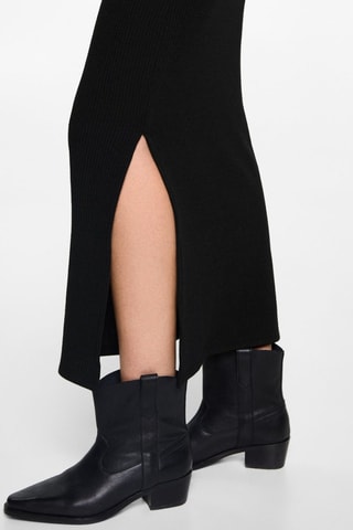 Jupe longue maille - Noir