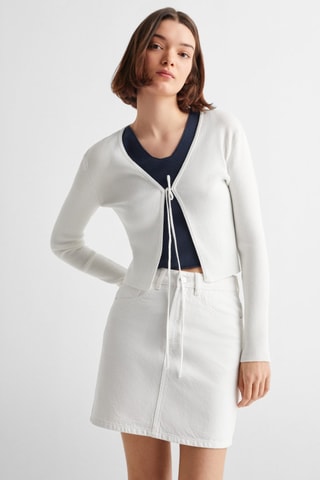 Minijupe en jean - Blanc cassé