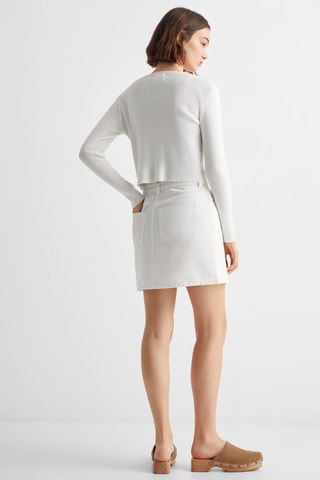 Minijupe en jean - Blanc cassé