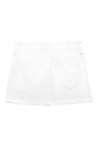 Jupe denim paperbag - Blanc