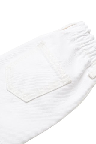 Jupe denim paperbag - Blanc