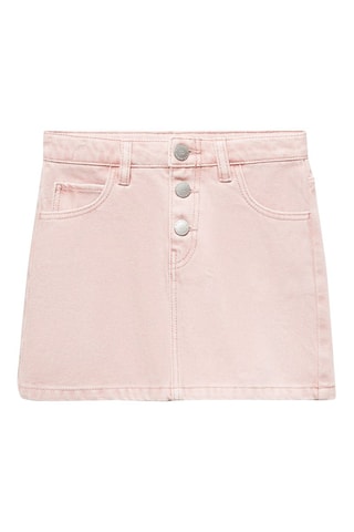 Jupe en jean boutons - Rose