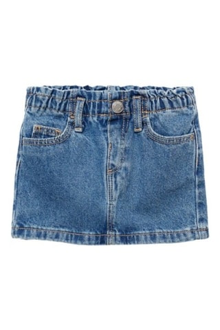 Jupe denim paperbag - Bleu