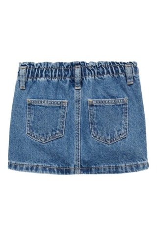 Jupe denim paperbag - Bleu