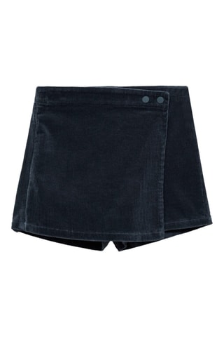 Jupe short velours côtelé - Bleu marine