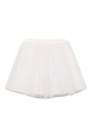 Jupe tulle pailletée - Écru
