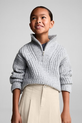 Jupe plissée velours côtelé - Écru