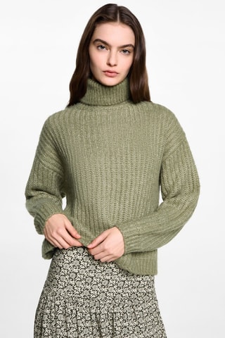 Jupe boule en imprimé floral - Noir