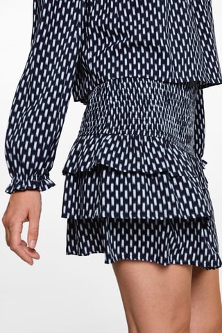 Jupe froncée volants - Bleu marine