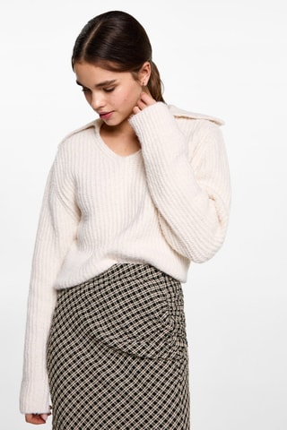 Jupe midi carreaux - Noir