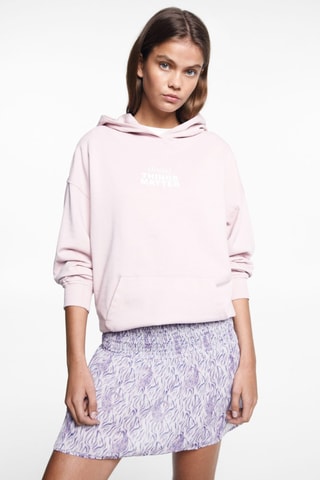 Falda fluida estampada - Blanco roto