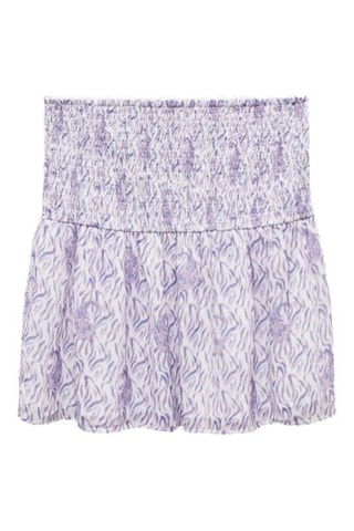 Falda fluida estampada - Blanco roto