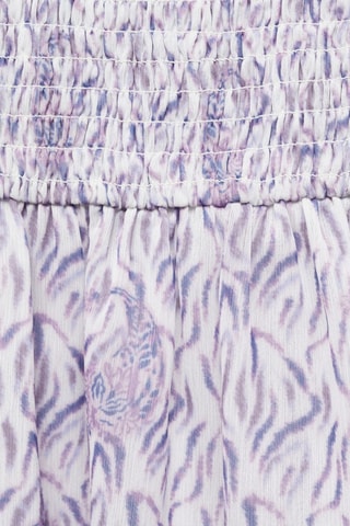 Falda fluida estampada - Blanco roto