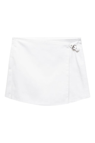 Jupe-culotte boucle - Blanc cassé