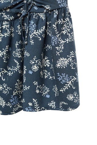 Jupe froncée volant - Bleu marine