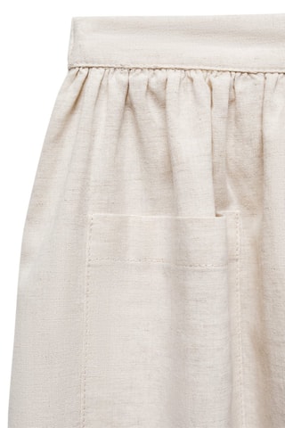Jupe lin poches - Beige