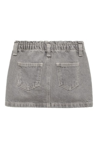 Jupe denim paperbag - Gris