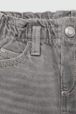 Jupe denim paperbag - Gris