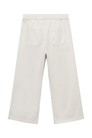 Jupe-culotte à pinces - Ecru