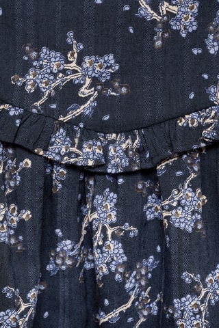 Jupe imprimée florale - Bleu marine