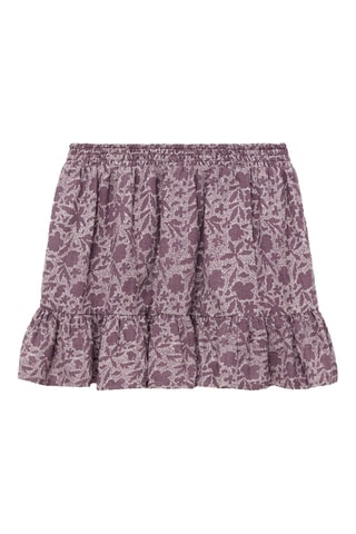 Jupe volants imprimée - Violet