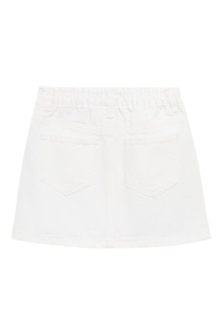 Jupe denim paperbag - Blanc