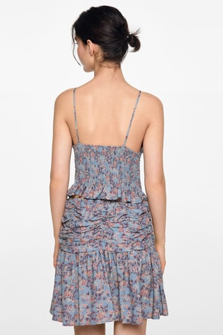 Jupe imprimée florale - Bleu ciel