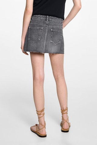 Minijupe en jean - Gris