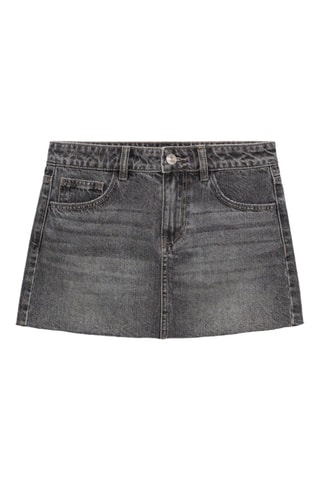 Minijupe en jean - Gris