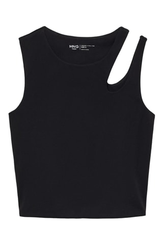 Top motif asymétrique - Noir