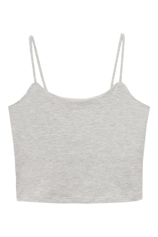 Crop top de sport - Gris chiné