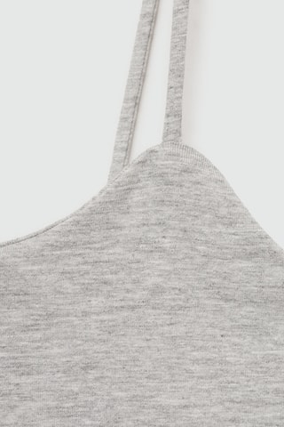 Crop top de sport - Gris chiné