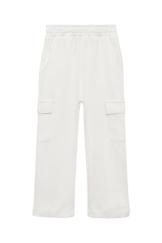 Pantalon cargo coton - Blanc cassé