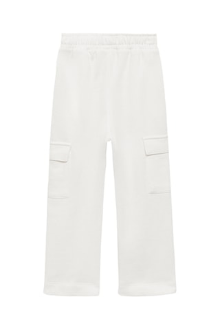 Pantalon cargo coton - Blanc cassé