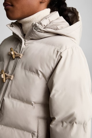 Anorak matelassé capuche - Gris clair