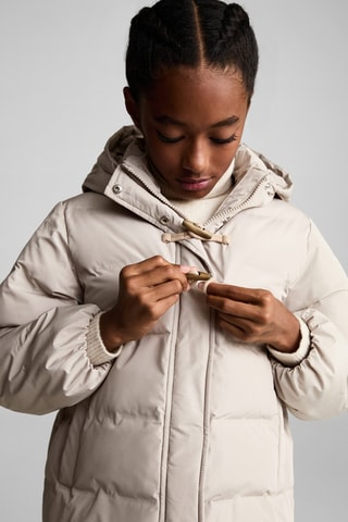 Anorak matelassé capuche - Gris clair
