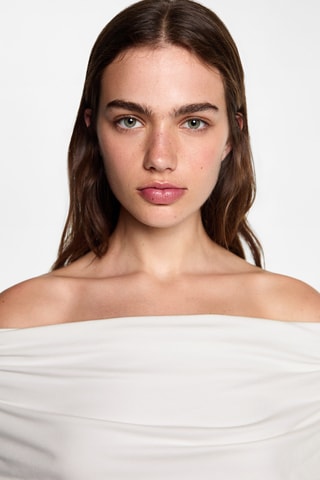 T-shirt épaules dénudées - Blanc cassé