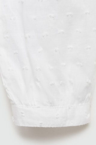 Blouse coton broderies - Blanc