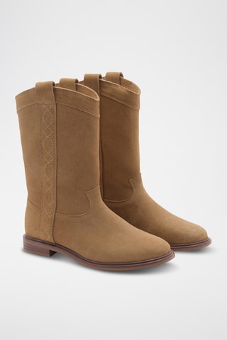 Bottes hautes cuir - Sable