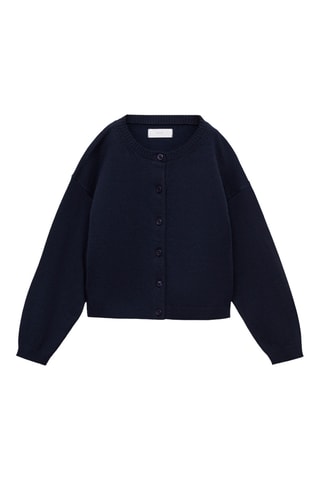 Cardigan maille coton - Bleu marine