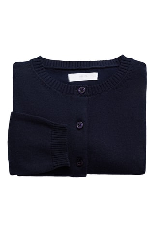 Cardigan maille coton - Bleu marine